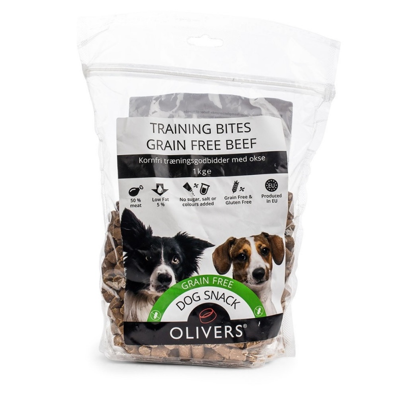 Olivers training bites grain free beef 1kg