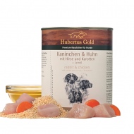 Hubertus Gold konservai su triušiena ir vištiena šunims 800g