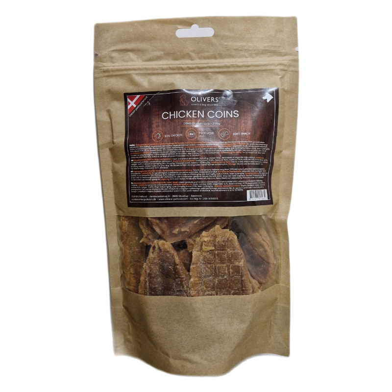 Olivers chicken fillet coins 250g