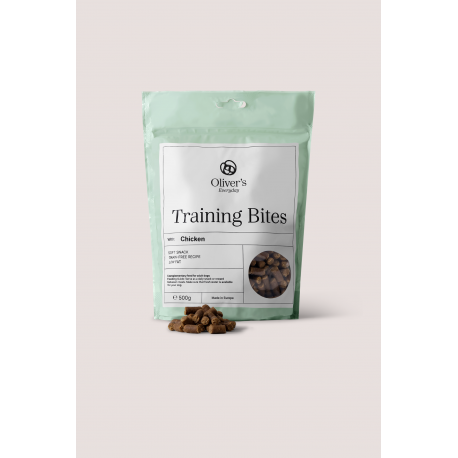 OLIVERS MINI TRAINING BITES GRAIN FREE CHICKEN 500g (vištienos skanėstas)