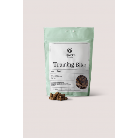 OLIVER'S TRAINING BITES GRAIN FREE BEEF 500g (jautienos skanėstas)